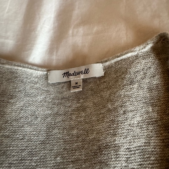 Madewell Heather Gray Scoop Neck Knit Top - Picture 2 of 3